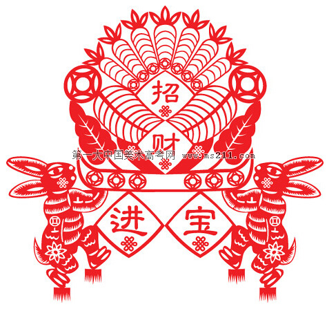 剪紙素材 - 美術(shù)高考網(wǎng) 2015101706