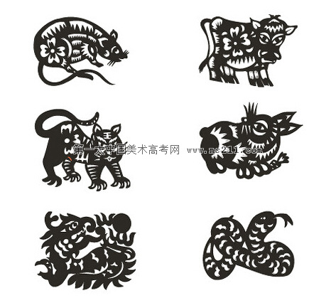 剪紙素材 - 美術(shù)高考網(wǎng) 2015101707