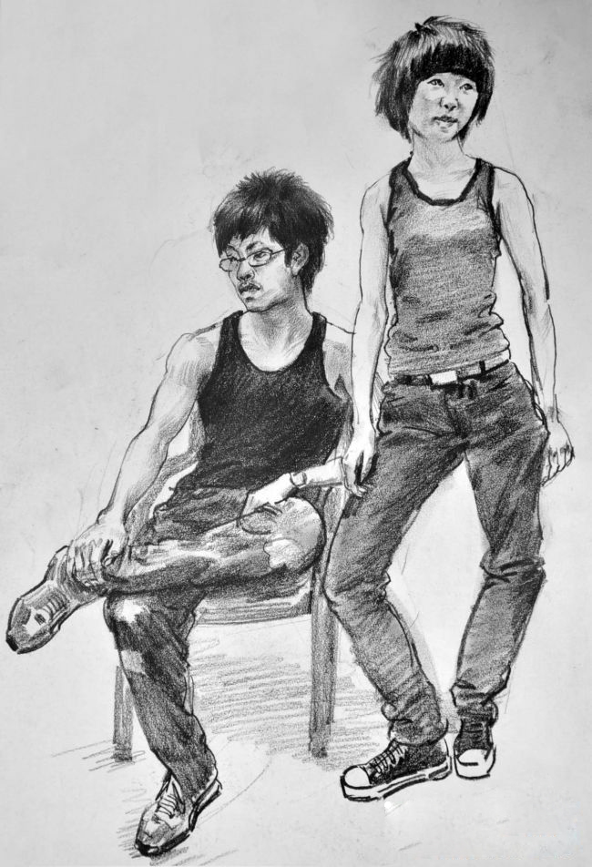 速寫 衣服褶皺處理