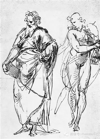 拉斐爾的素描線條真夠老辣 值得分享