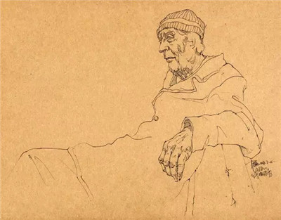 好畫(huà)不一定都是畫(huà)在畫(huà)紙上 牛皮紙上的速寫(xiě)你可見(jiàn)過(guò)