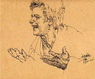 好畫(huà)不一定都是畫(huà)在畫(huà)紙上 牛皮紙上的速寫(xiě)你可見(jiàn)過(guò)