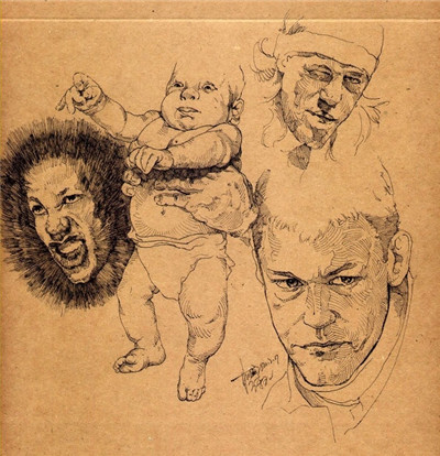 好畫(huà)不一定都是畫(huà)在畫(huà)紙上 牛皮紙上的速寫(xiě)你可見(jiàn)過(guò)