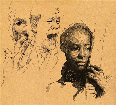 好畫(huà)不一定都是畫(huà)在畫(huà)紙上 牛皮紙上的速寫(xiě)你可見(jiàn)過(guò)