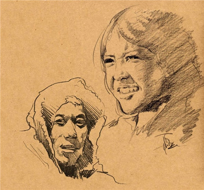 好畫(huà)不一定都是畫(huà)在畫(huà)紙上 牛皮紙上的速寫(xiě)你可見(jiàn)過(guò)