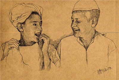 好畫(huà)不一定都是畫(huà)在畫(huà)紙上 牛皮紙上的速寫(xiě)你可見(jiàn)過(guò)