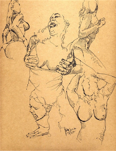 好畫(huà)不一定都是畫(huà)在畫(huà)紙上 牛皮紙上的速寫(xiě)你可見(jiàn)過(guò)