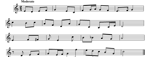 2018年廣東音樂類術(shù)科統(tǒng)考-視唱考試題型示例