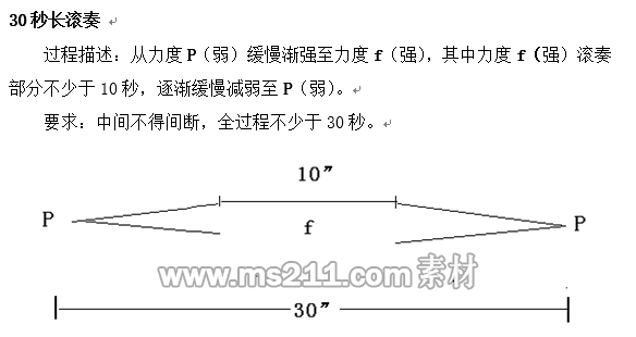 2018年廣東音樂類術(shù)科統(tǒng)考打擊樂基本功加試內(nèi)容